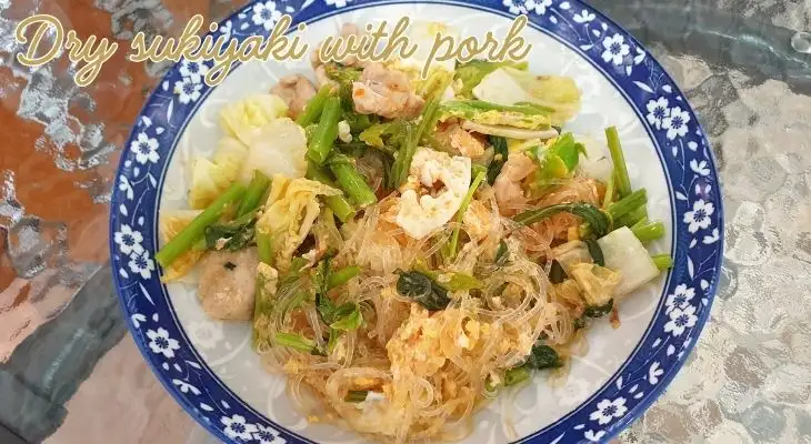 dry sukiyaki with pork