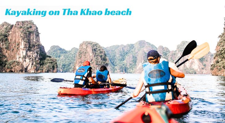 Kayaking on Tha Khao beach