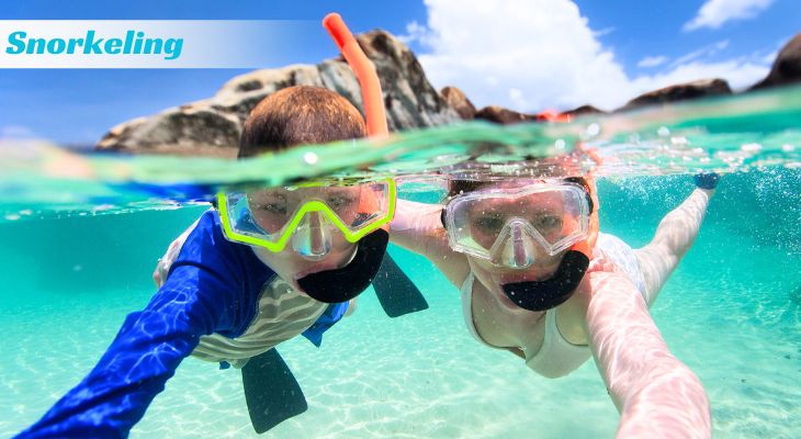 snorkeling on Tha Khao beach