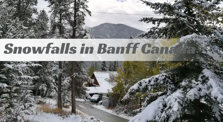 snowfalls in banff canada