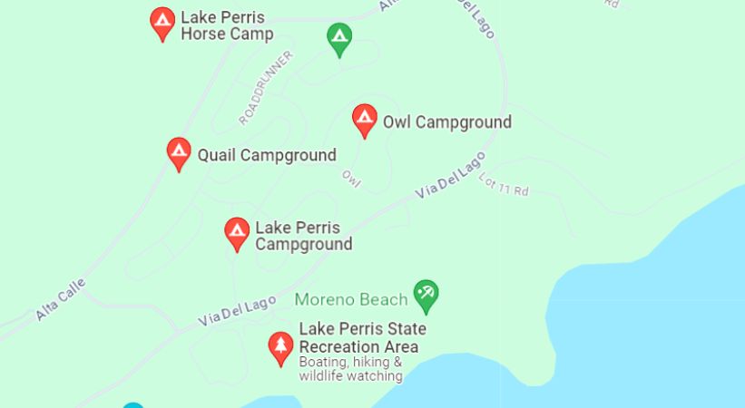 Camps in Lake Perris State Recreation Area