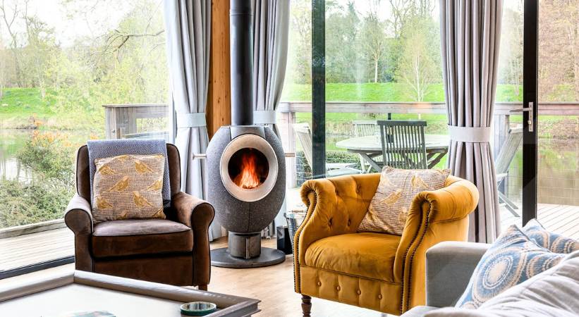 brompton lakes lodges Log burner