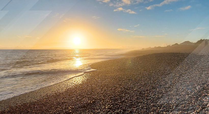 sunset pagham beach