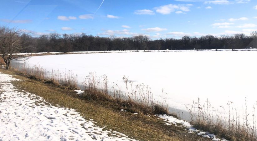 Axehead Lake Illinois winter