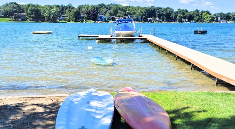 boating activities in the lake