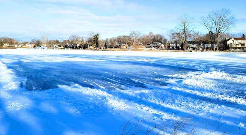 Eagle Lake MI in winter