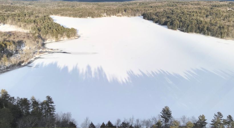 Haunted Lake NH in Winter