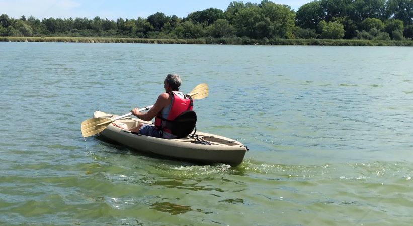 Kayaking in the lake