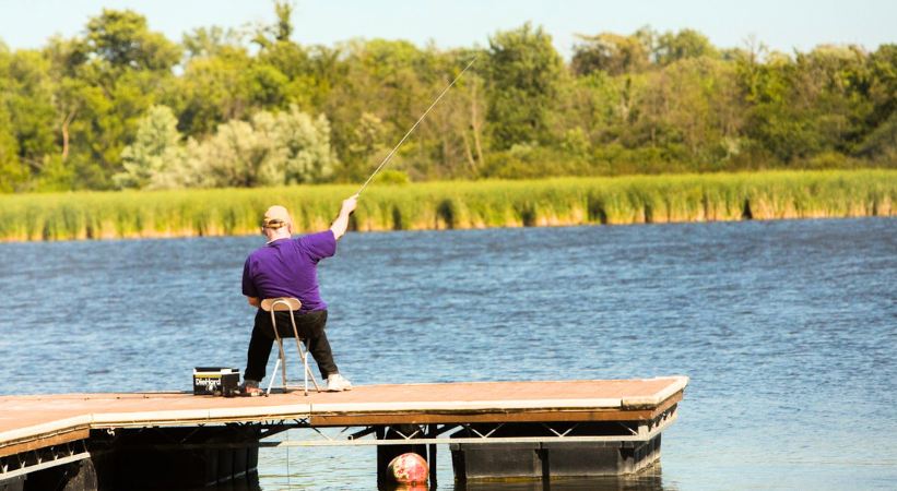 fishing in the lake