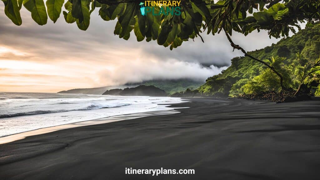 Black Sand Beach in Costa Rica