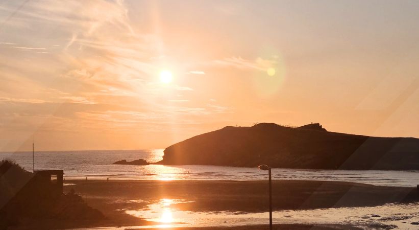 Porth Beach Sunset