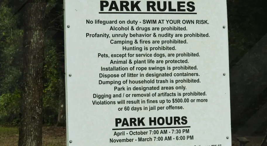 Royal Springs Park Rules