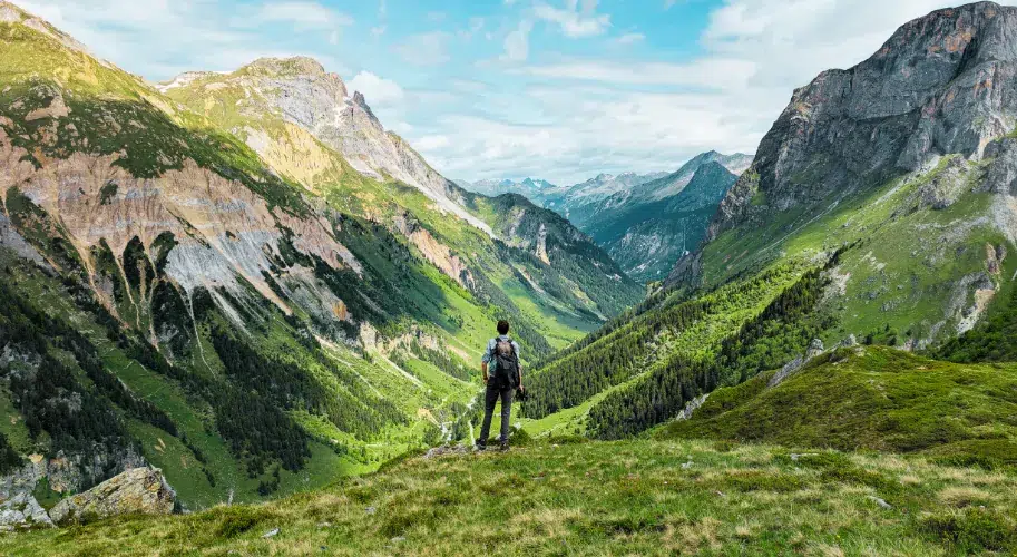 Trekking trail and campsite in the Himalayan wilderness of Kishtwar National Park