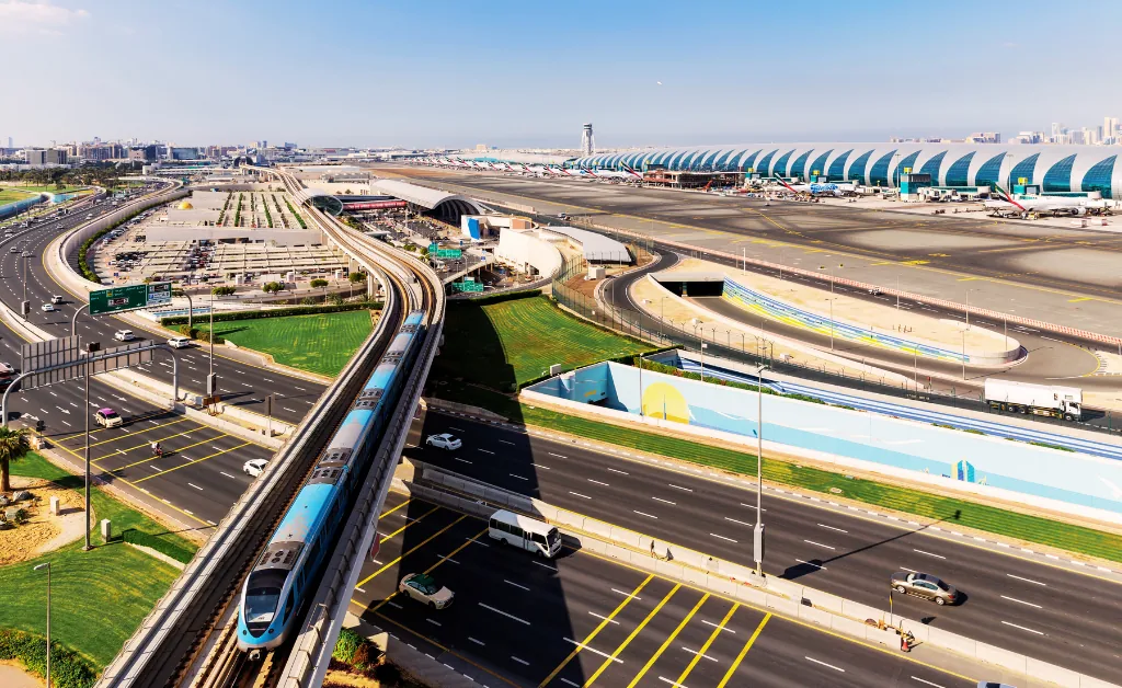 Dubai International Airport immigration counters for visa on arrival