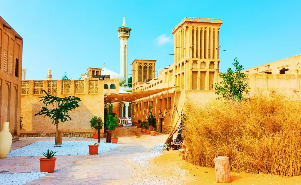 Dubai Old City traditional souk and heritage buildings